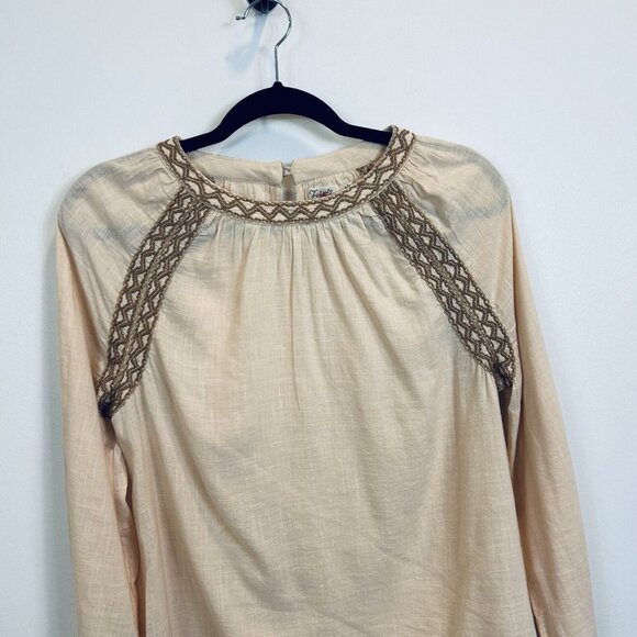 Faherty Brand ARLES blouse blush Small $158 Long Sleeve - Picture 2 of 10